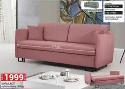 Merkury Market Sofa Lady wybrane wzory i kolory 217/98/102cm pojemnik na pościel sprężyna bonell oferta