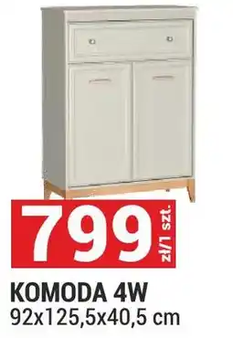 Merkury Market Komoda 4W Windsor kolor kaszmir/dąb naturalny 92x125,5x40,5cm oferta