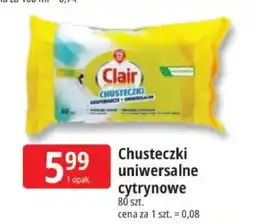 E.Leclerc Chusteczki uniwersalne cytrynowe Clair oferta