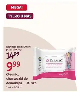 Rossmann Chusteczki do demakijażu Cleanic 30szt oferta