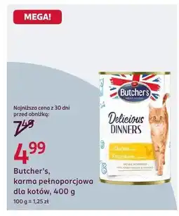 Rossmann Karma pełnoporcjowa dla kotów Butcher's Delicious Dinners oferta