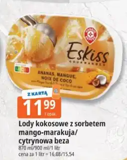 E.Leclerc Lody kokosowe z sorbetem mango-marakuja Eskiss Gourmandes oferta