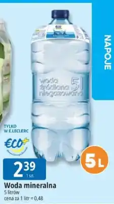 E.Leclerc Woda źródlana niegazowana Eco+ 5l oferta