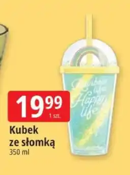 E.Leclerc Kubek ze słomką Rainbow life Happy life oferta