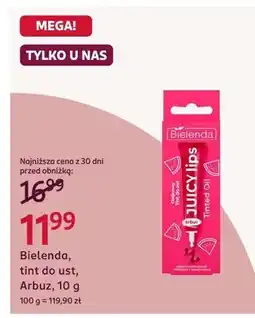 Rossmann Tint do ust Arbuz Bielenda Juicy Lips oferta