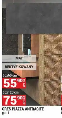 Merkury Market Gres PIAZZA ANTRACITE 60x120cm gat. I mat rektyfikowany oferta