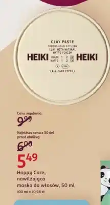 Rossmann Nawilżająca maska do włosów Happy Care oferta