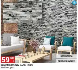 Merkury Market Kamień gresowy NAPOLI GREY 30x60cm gat. I struktura rektyfikowany oferta