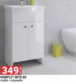 Merkury Market Komplet Mito 60 szafka i umywalka seria Mito kolor biały oferta
