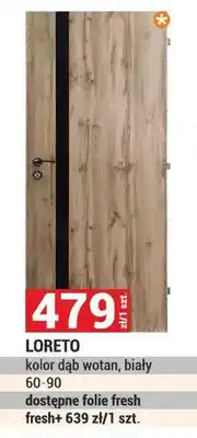 Merkury Market Drzwi LORETO kolor dąb wotan biały 60-90 oferta