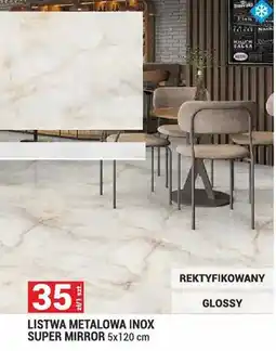 Merkury Market Listwa metalowa INOX SUPER MIRROR 5x120cm oferta