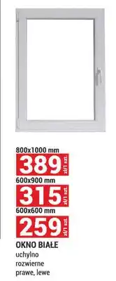 Merkury Market Okno białe uchylno rozwierne prawe lewe 600x600mm oferta