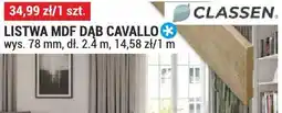 Merkury Market Listwa MDF Dąb Cavallo Classen wys. 78mm dł. 2,4m oferta