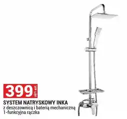 Merkury Market System natryskowy Inka z deszczownicą i baterią mechaniczną 1-funkcyjna rączka oferta