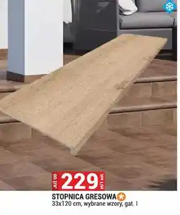 Merkury Market Stopnica gresowa 33x120cm wybrane wzory gat. I mat rektyfikowany oferta