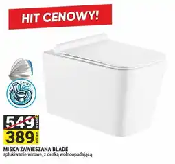 Merkury Market Miska zawieszana Blade spłukiwanie wirowe z deską wolnoopadającą oferta