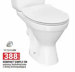 Merkury Market Kompakt WC Simple On poziomy bezkołnierzowy z deską wolnoopadającą oferta