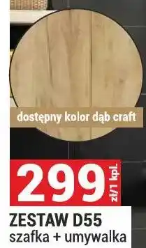 Merkury Market Zestaw D55 szafka i umywalka seria Pik kolor biały oferta