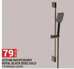 Merkury Market Zestaw natryskowy Royal Black Rose Gold 3-funkcyjna rączka oferta