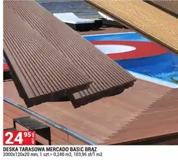 Merkury Market Deska tarasowa Mercado Basic brąz 2000x120x20mm oferta