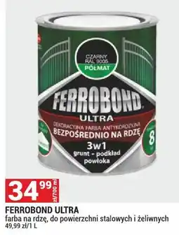 Merkury Market Farba antykorozyjna Ferrobond Ultra 3w1 bezpośrednio na rdzę czarny półmat RAL 9005 oferta