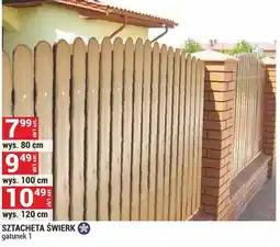 Merkury Market Sztacheta świerk gatunek 1 wys. 120cm oferta