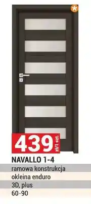 Merkury Market Drzwi NAVALLO 1-4 ramowa konstrukcja okleina enduro 3D plus 60-90 oferta
