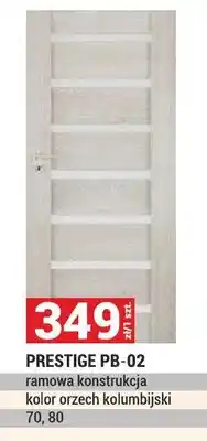 Merkury Market Drzwi PRESTIGE PB-02 ramowa konstrukcja kolor orzech kolumbijski 70 80 oferta