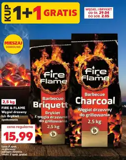 Kaufland Węgiel drzewny Fire & Flame oferta