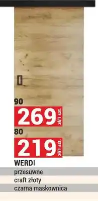 Merkury Market Drzwi WERDI przesuwne craft złoty czarna maskownica 80 oferta