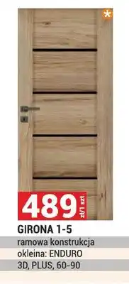 Merkury Market Drzwi GIRONA 1-5 ramowa konstrukcja okleina ENDURO 3D PLUS 60-90 oferta