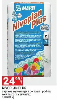 Merkury Market Mapei Nivoplan Plus zaprawa wyrównująca do ścian i podłóg wewnątrz i na zewnątrz oferta