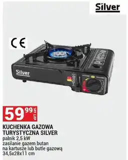 Merkury Market Kuchenka gazowa turystyczna Silver palnik 2.5kW 34.5x28x11cm oferta