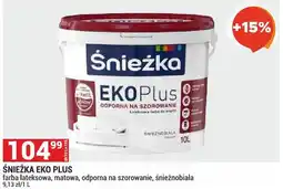 Merkury Market Śnieżka Eko Plus farba lateksowa matowa odporna na szorowanie śnieżnobiała oferta