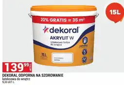 Merkury Market Dekoral Akrylit W lateksowa farba do wnętrz odporna na szorowanie oferta