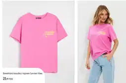 Sinsay Bawełniana koszulka z napisem Summer Vibes oferta