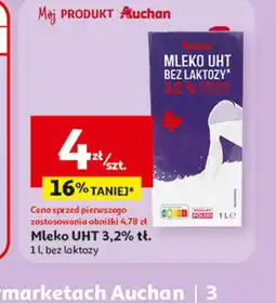 Auchan Mleko bez laktozy Auchan oferta