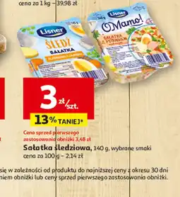 Auchan Sałatka śledziowa Lisner oferta