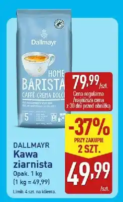 ALDI Kawa ziarnista Dallmayr Home Barista Caffe Crema Dolce oferta