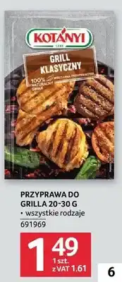 Selgros Przyprawa do grilla klasyczna Kotanyi wszystkie rodzaje oferta