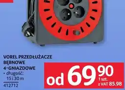 Selgros Vorel przedłużacze bębnowe 4-gniazdowe oferta
