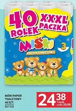Selgros Papier toaletowy Miśki XXXL 40 rolek 867438 oferta