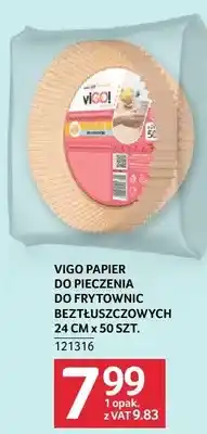 Selgros Papier do pieczenia do frytownic beztłuszczowych Vigo 24cm x 50szt. 121316 oferta