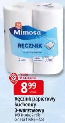 E.Leclerc Ręcznik papierowy kuchenny 3-warstwowy Mimosa oferta