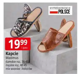 E.Leclerc Kapcie Maximus damskie roz. 36-41 męskie roz. 40-45 oferta