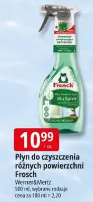 E.Leclerc Płyn do czyszczenia różnych powierzchni Frosch Bio Spirit Werner&Mertz oferta