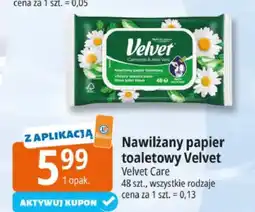 E.Leclerc Nawilżany papier toaletowy Velvet Velvet Care oferta