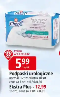 E.Leclerc Podpaski urologiczne Chory's normal Ekstra Plus oferta