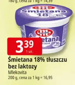 E.Leclerc Śmietana 18% tłuszczu bez laktozy Mlekovita oferta