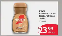 Selgros Kawa rozpuszczalna nescafé crema oferta